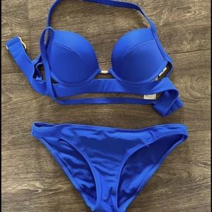 Royal blue 2 piece swimsuit